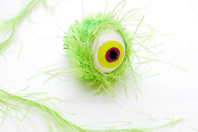 Finished hairy eyeball ring