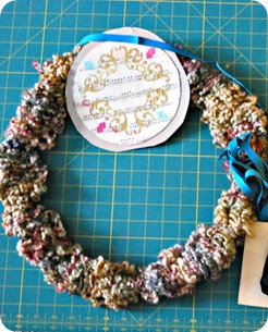 Back of medallion showing bias tape