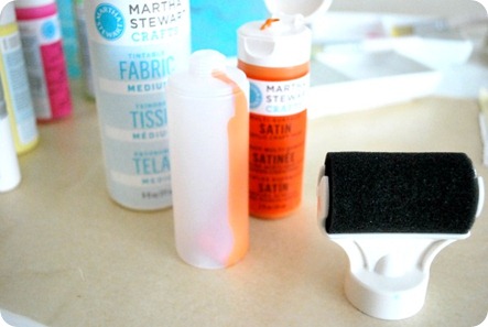 Using paint roller for stencil