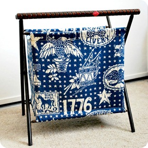 Original vintage yarn basket from thrift store