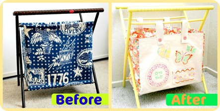 Completed yarn basket project