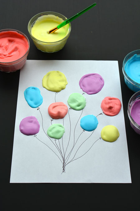 Homemade Puffy Paint Balloons