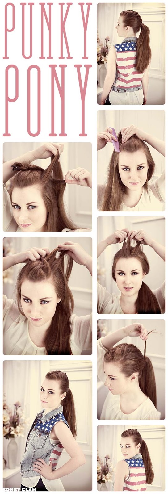Punky Ponytail Hair Tutorial