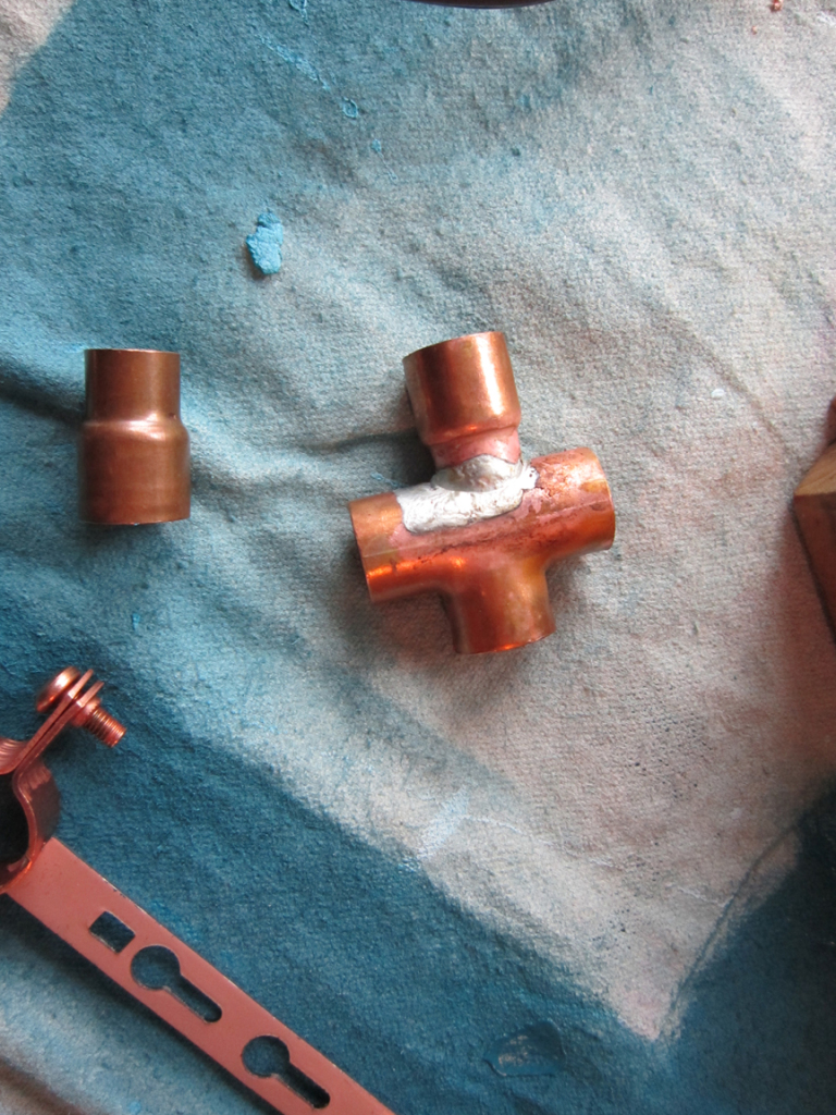copper light center piece