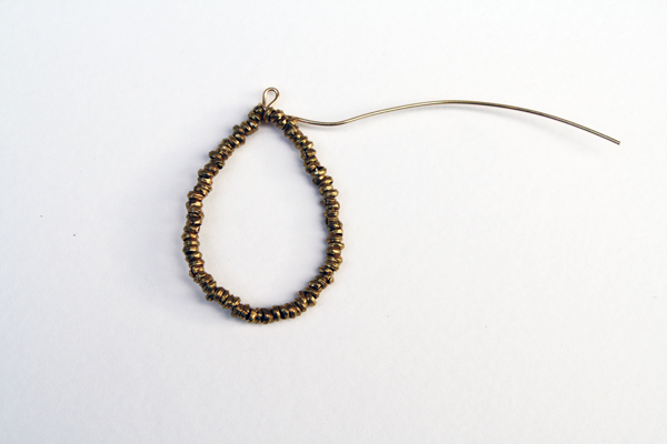 GOLD BEADED HOOPS
