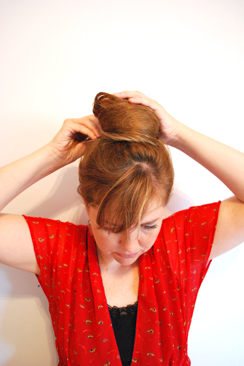 securing top knot