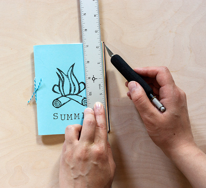 DIY Mini Summer Notebook #journal #paper #tutorial