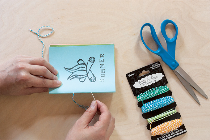 DIY Mini Summer Notebook #journal #paper #tutorial