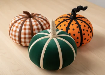 Bias Tape Pumpkin Pillow