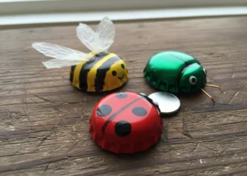 Bottle Cap Bug Crafts