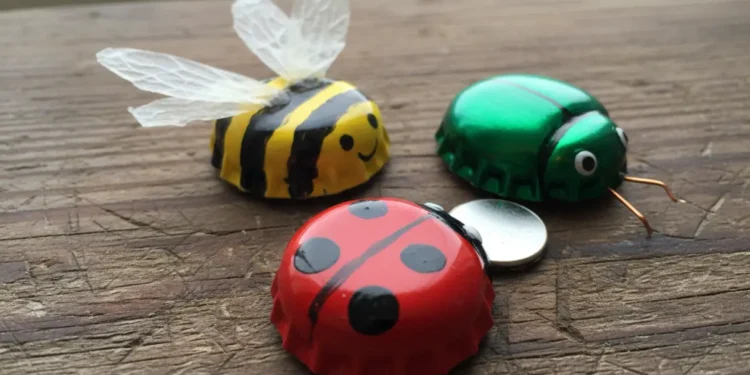 Bottle Cap Bug Crafts