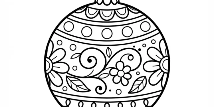 Christmas Ornament Coloring Page Ideas