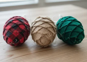 Diy Fabric Pinecones Ornaments