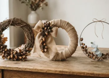 Diy Fall Acorn Wreath
