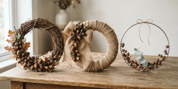 Diy Fall Acorn Wreath