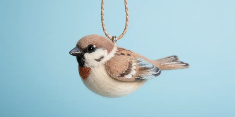 Diy Felt Sparrow Necklace