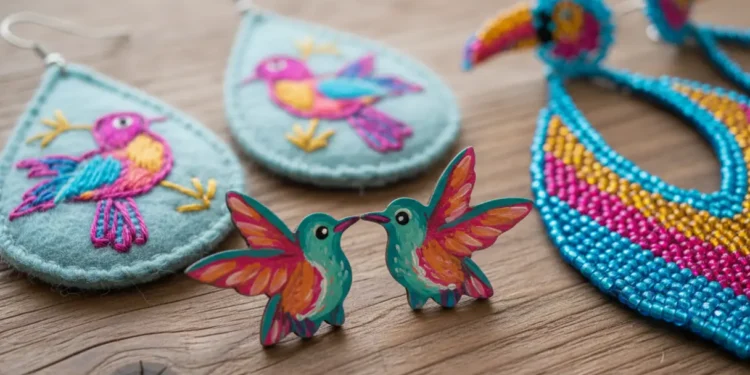 Diy Mexican Bird Earring