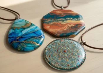Diy Painted Glass Statement Necklace