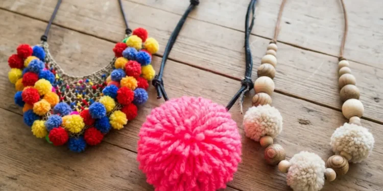 Diy Pom Pom Necklace Ideas