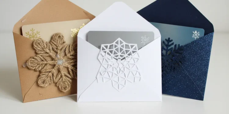 Diy Snowflake Gift Card Holder