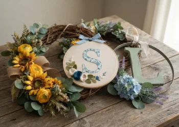 Diy Summer Wreath Monogram