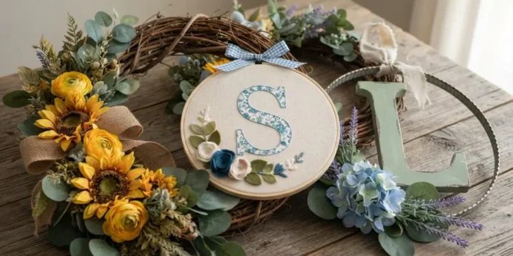 Diy Summer Wreath Monogram
