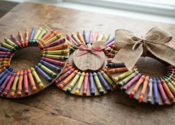 Diy Teacher Crayon Wreath Ideas