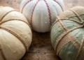 Easy Fall Twine Striped Pumpkins