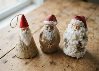 Easy Paper Mache Santas