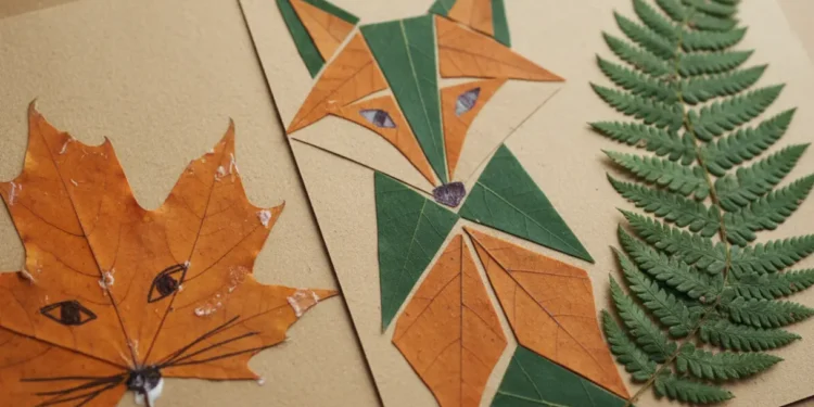 Fox Leaf Art For Kids