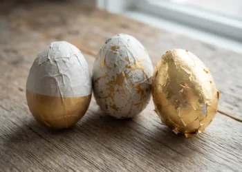 Gold Dipped Newspaper Easter Egg Ideas