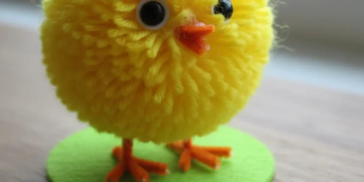 Pom Pom Chick Easter Crafts