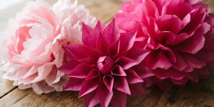 Pom Pom Paper Flower Ideas