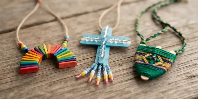 Popsicle Necklace Crafts