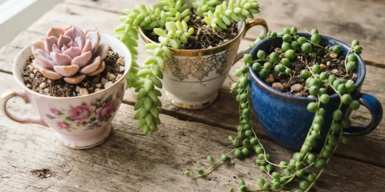 Succulent Tea Cup Ideas