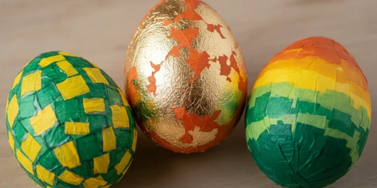 Tissue Paper Easter Egg Crafts