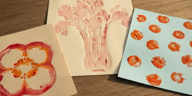 Vegetable Printings For Preschoolers