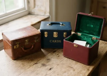 Vintage Train Case Wedding Card Box