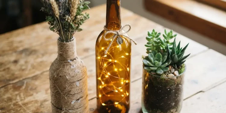 Wine Bottle Upcycle Ideas