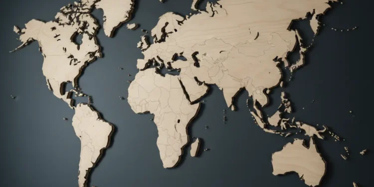 Wooden World Map Wall Art Ideas